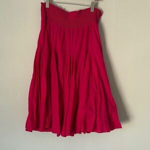 Chic Fuschia Midi Skirt for Women